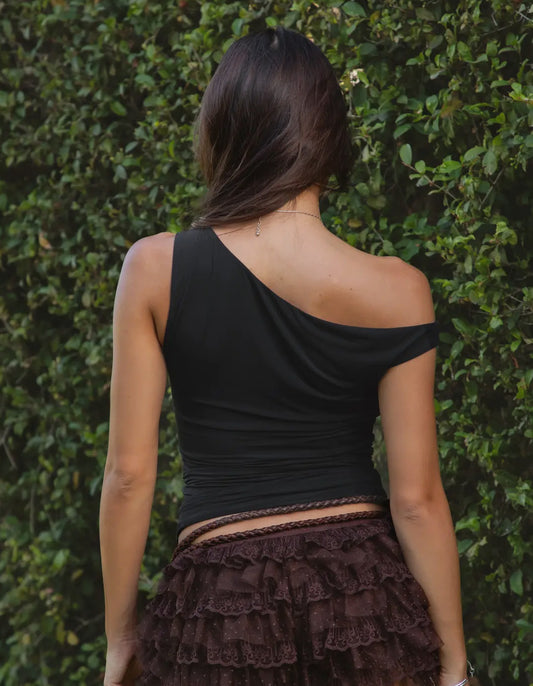 Asymmetrical One Shoulder Top