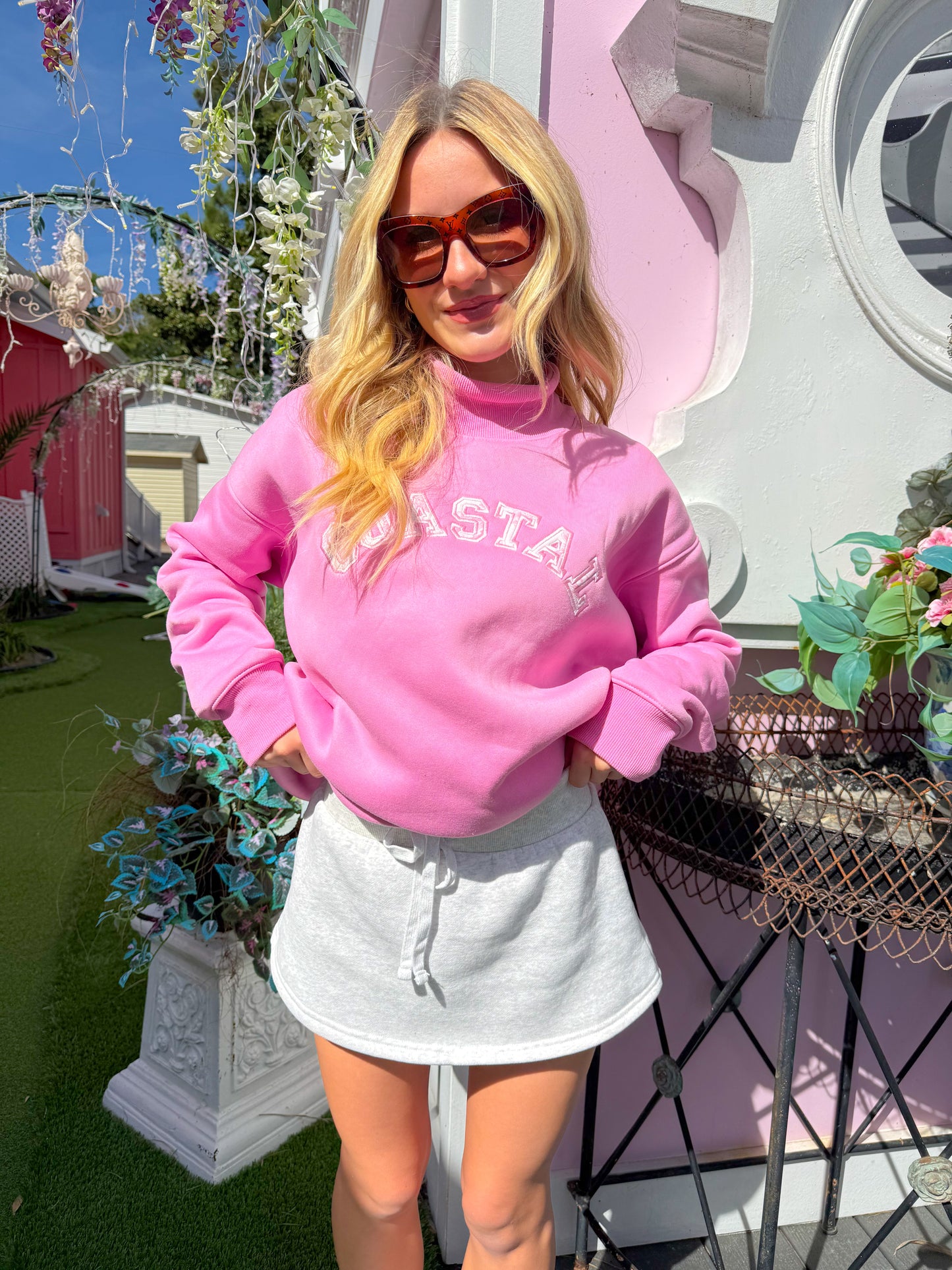 Pink Coastal Mockneck