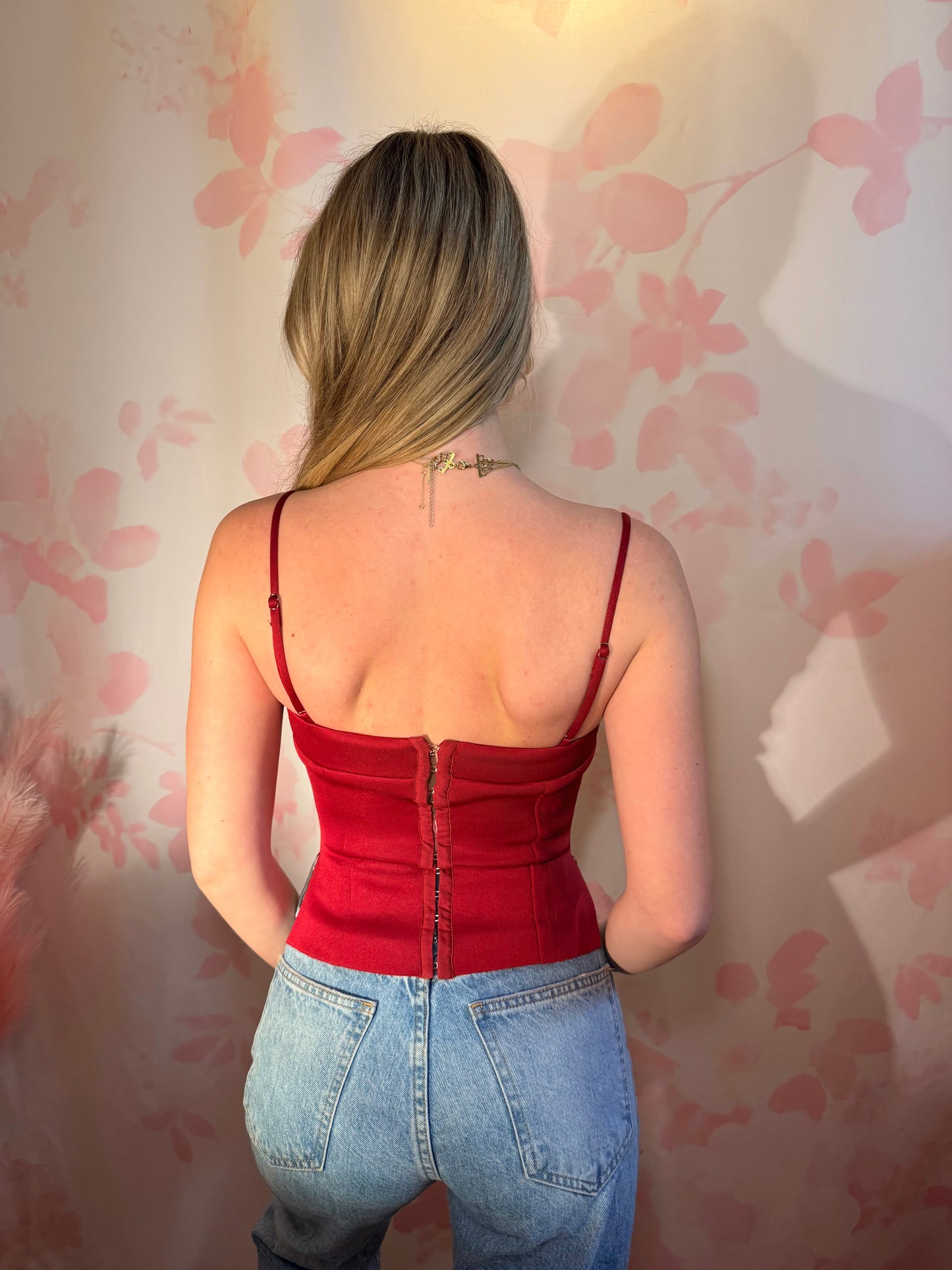 Maroon Side Slit Top