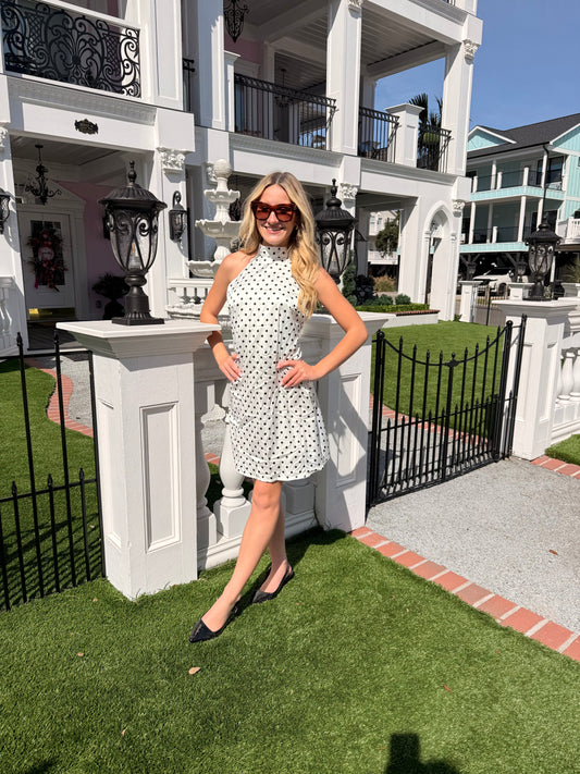 White Polka Dot Dress