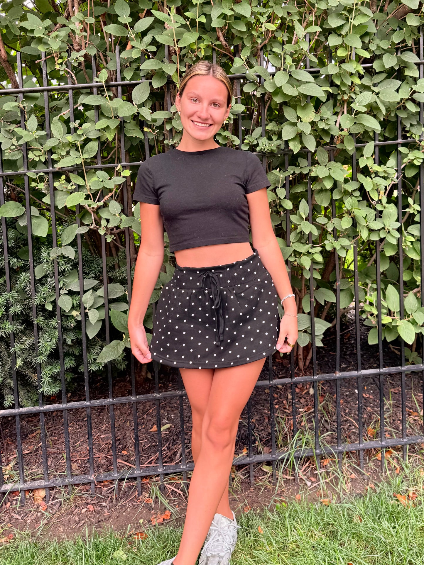 Polka Dot Mini Skort