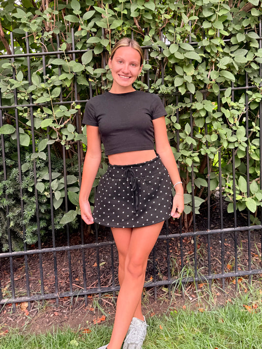 Polka Dot Mini Skort