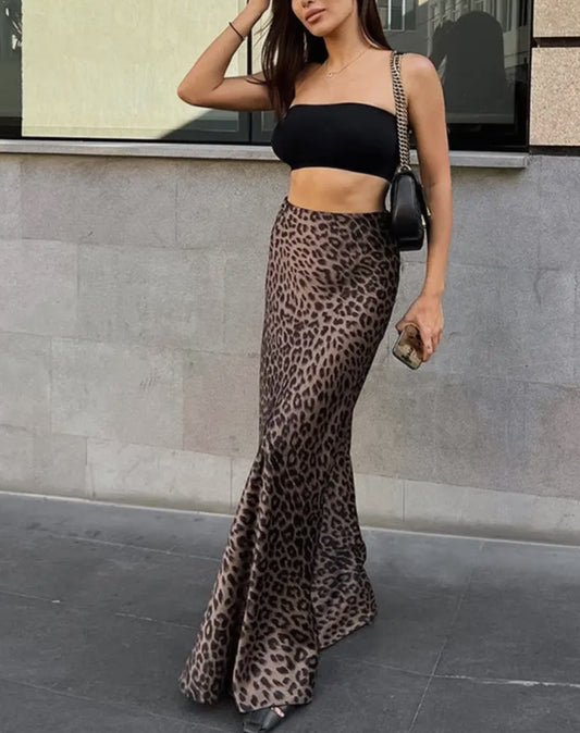Leopard Maxi Skirt