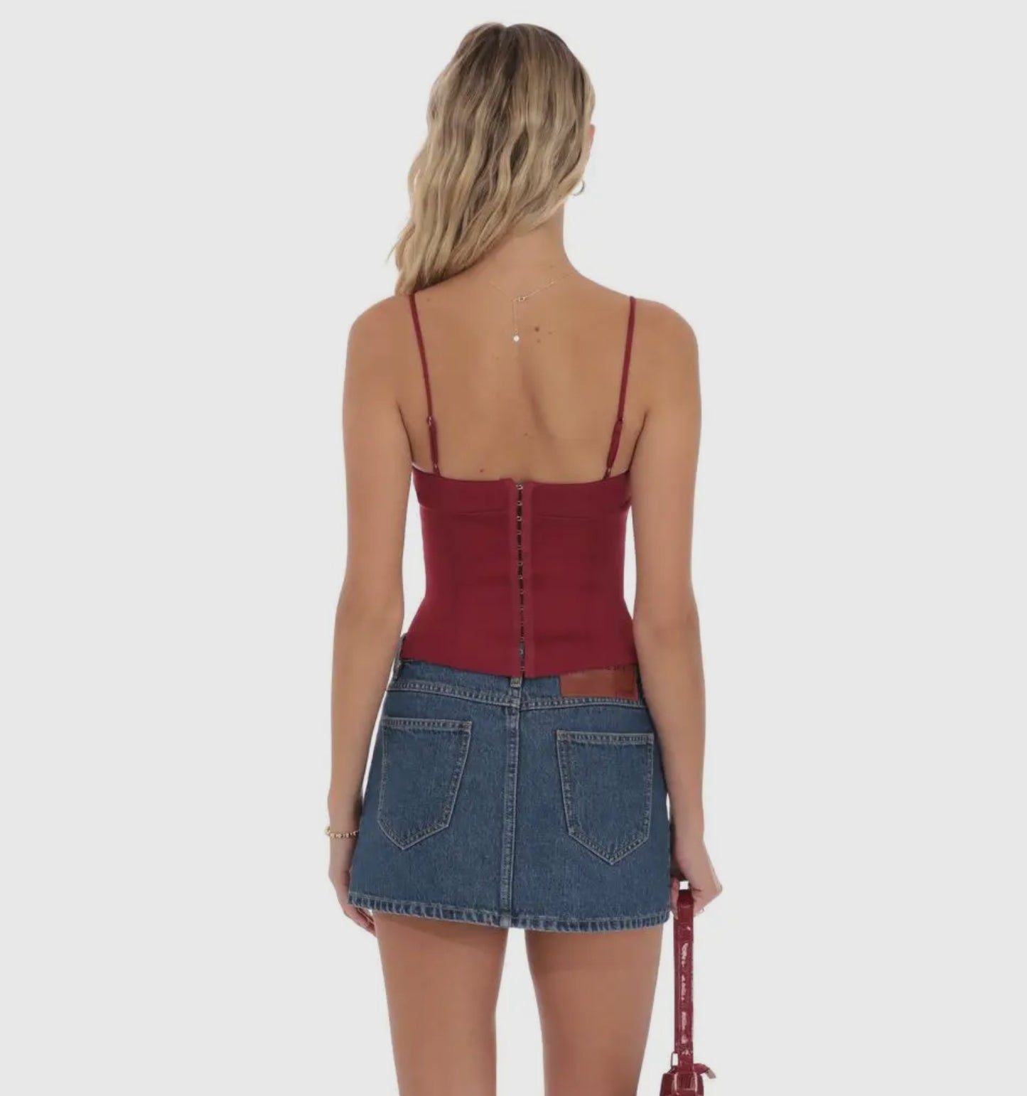 Maroon Side Slit Top