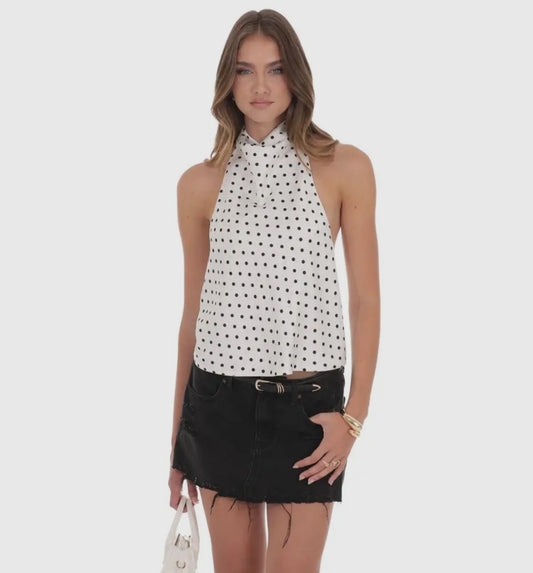 Halter Polka Dot Top