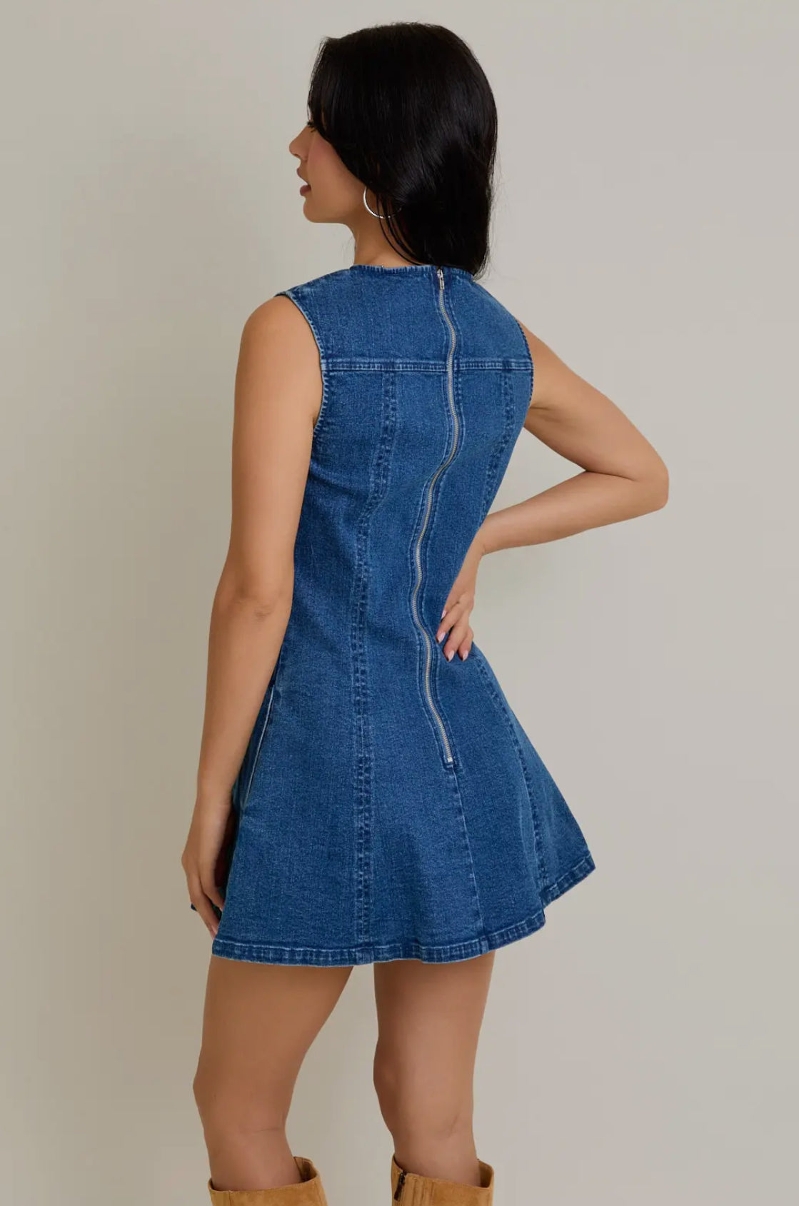 Denim Babydoll Dress